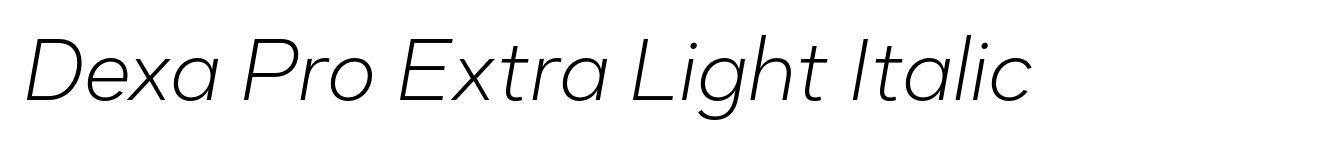 Dexa Pro Extra Light Italic